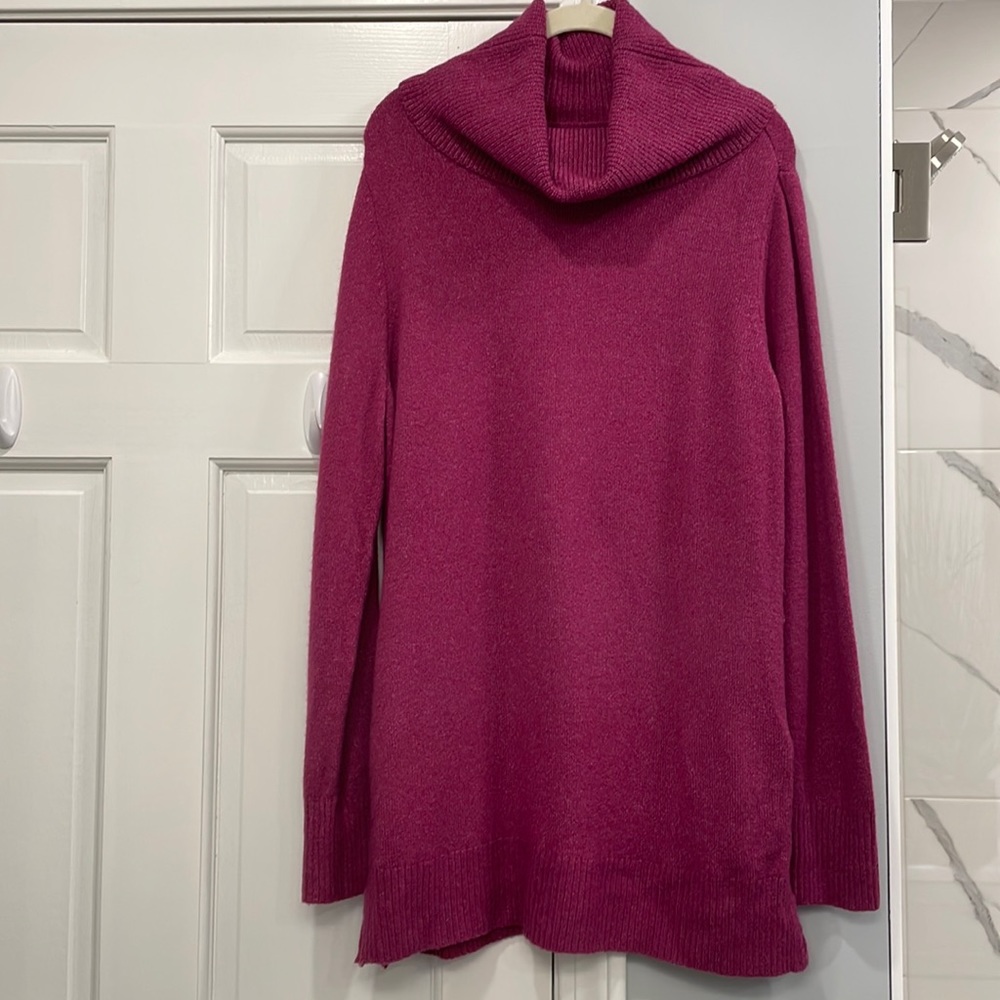 LOFT Magenta Turtleneck Sweater